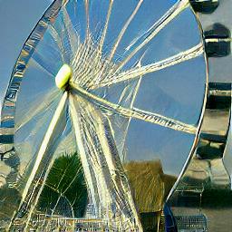 generated: a view of the Milllenium Wheel from the Thames #6